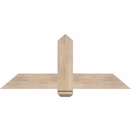 Ekena Millwork Eugene Smooth Timber Gable Bracket, Douglas Fir, 48"W x 20"H x 5 1/2"D x 5 1/2"F, 10/12 Pitch GBW048X20X0606EUG00SDF